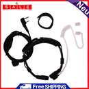 2 Pin Covert Acoustic Pipe Earphones Headphones PTT Throat MIC Microphone Headphones