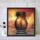 5D Diamond Painting Kit Scene in Jar Full Round Drill Rhinestone DIY Wall