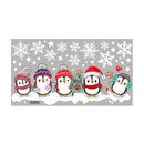 Christmas Penguin Window Glass Stickers Mirror Stickers Snowflake Wall Door~