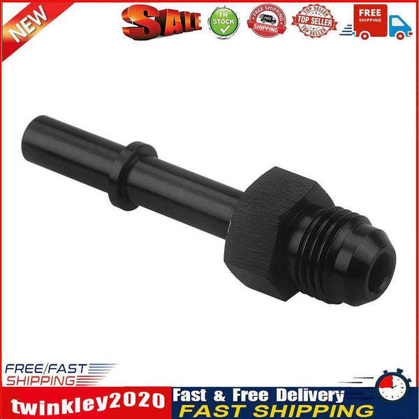 -6AN AN6 EFI Fuel Adapter Fitting to 5/16 inch Male Quick Connect LS Black Newly
