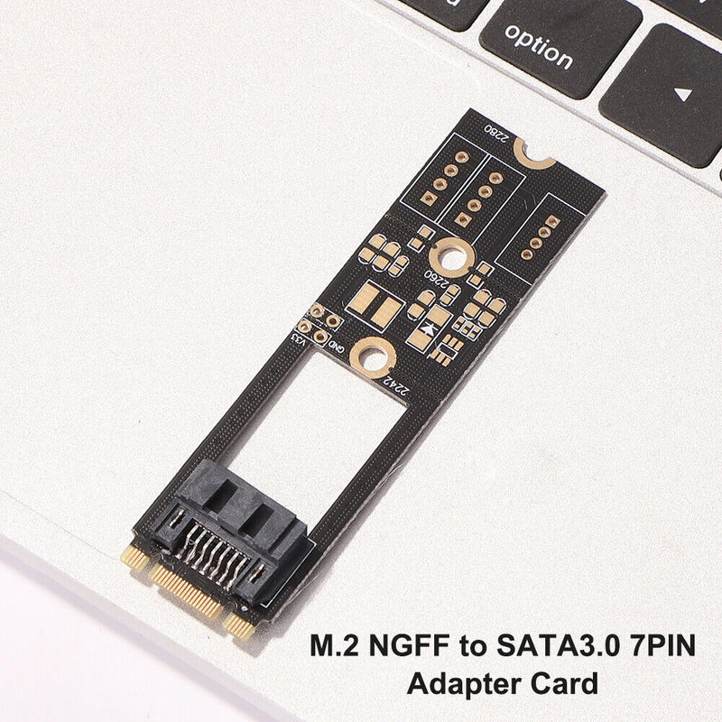 M.2 B-M Key NGFF to SATA3.0 7-Pin Adapter Card for 2242 2260 2280 SDD Connector