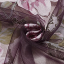Peony Tulle Curtains for Living Room Floral Window Sheer Curtain (Purple) Newly