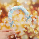 Decoration Soft Baby Shower Pompom Cloud Cake Flags Cloud Balloon Cake Topper