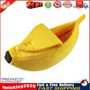 Cute Banana Shape Pets Bed House Warm Cat Nest Dog Mat Kennel (Yellow M) Newly