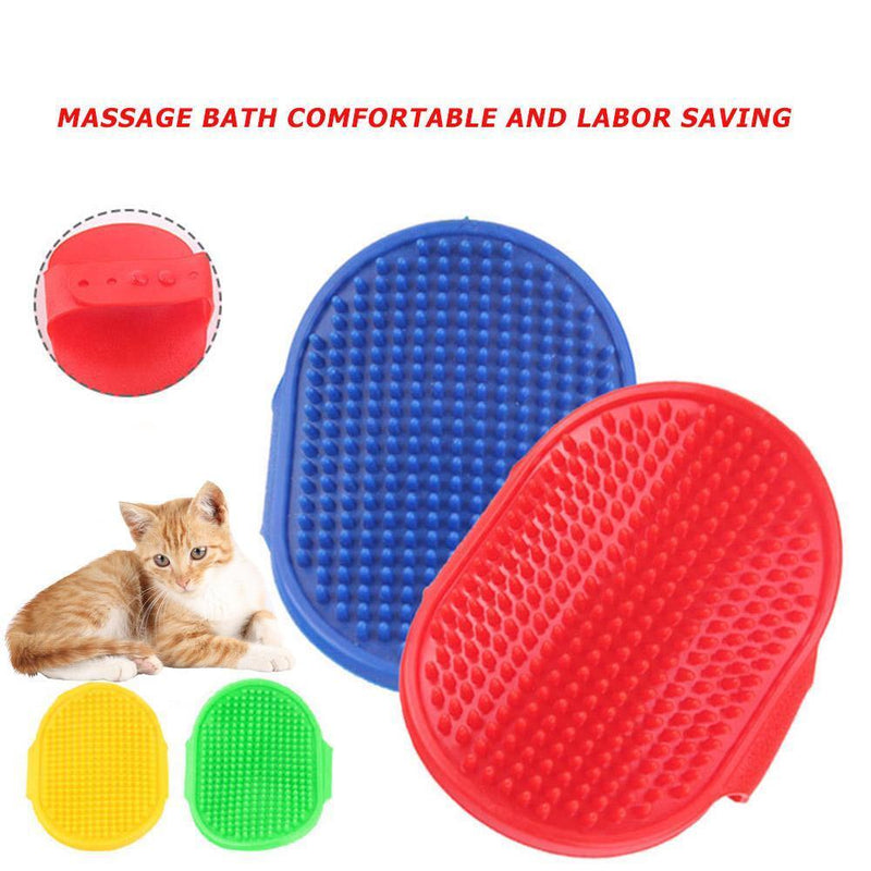 Rubber Pet Dog Bath Brush Puppy Cat Massage Grooming Gloves Cleaning Brushes
