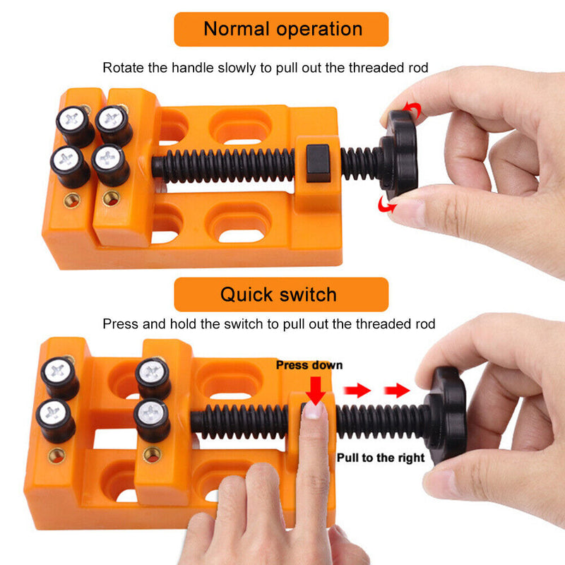 Walnut Watch Carve Bench Clamp Parallel Sculpture Craft Fix Plier (Orange) Newly