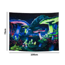 Mushroom World Fluorescent Tapestry Wall Hanging Carpet Cloth (100x75cm)