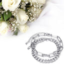 2pcs Double Layers Thick Chain Anklet Punk Foot Ankle Bracelet Wemen Men Je