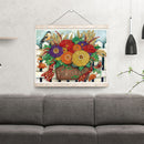 Diamond Drawing Colorful Daisy Flower Bouquet, Specially Shaped Partial Drilling