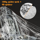 40pcs Spiders Halloween Spider Web Halloween Decorations Prop Party.