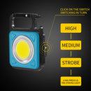 LED Flashlight 500LM USB Rechargeable Pocket Keychain Light with Charger Adapter