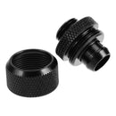 G1/4 External Thread Connector for 10x16mm PC Water Cooling System(Black) Newly
