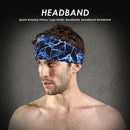 Sports Fitness Yoga Sweatband Hair Band Elastic Breathable Headband (Blue)