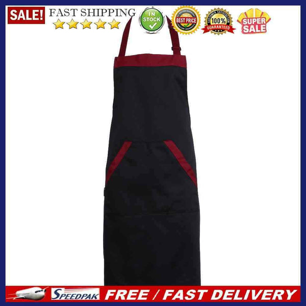 10pcs Unisex Halterneck Apron with 2 Pockets Chef Waiter Kitchen Cook Tool