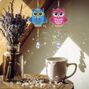2pcs Crystal Light Catcher Diamond Painting Owl Hanging Decor (GSKY2002)