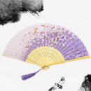 Chinese Style Silk Folding Fan Party Ornaments Dance Hand Fans (Style 2)