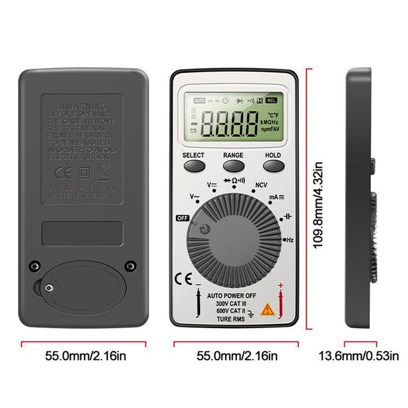 Voltage Tester True RMS Digital Mini Smart Multimeter Digital Profesional Meter