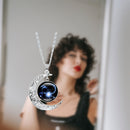 Women Girls Celestial Jewelry Sliver Moon 12 Constellation Pendant Necklace
