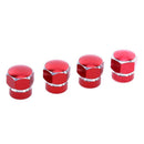 4pcs Universal Aluminum Car Wheel Tire Valve Stem Caps Dust Covers (Red) Newly