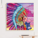 Handmade African Girl 5D DIY Full Round Drill Drawing Kit Diamond Painting