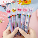 Pen Multicolor Ballpoint Pen Office Stationary Cartoon Colorful Refill