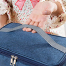 Portable Lunch Insulation Bag Waterproof Food Ice Pack Thermal Bags (Navy) Newly