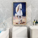 White Horse Oil Paint By Numbers Kits DIY Handpainted on Canvas Wall Art