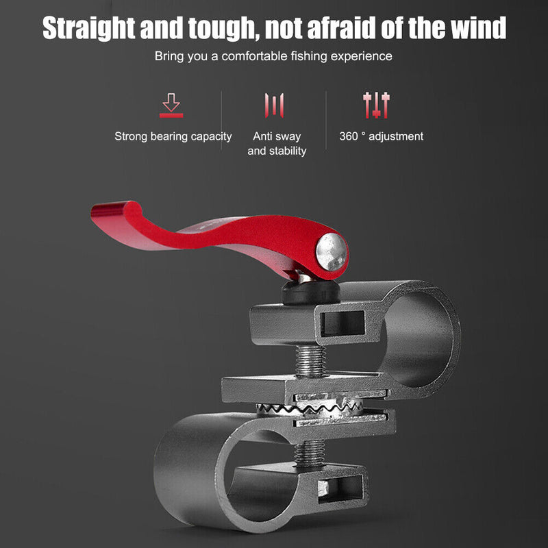 Universal Fishing Umbrella Connector Adjustable Fixed Clip Bracket (Gray) Newly