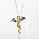 Men Women Glow In The Dark Chain Luminous Dragon Sword Necklace Choker Pendant