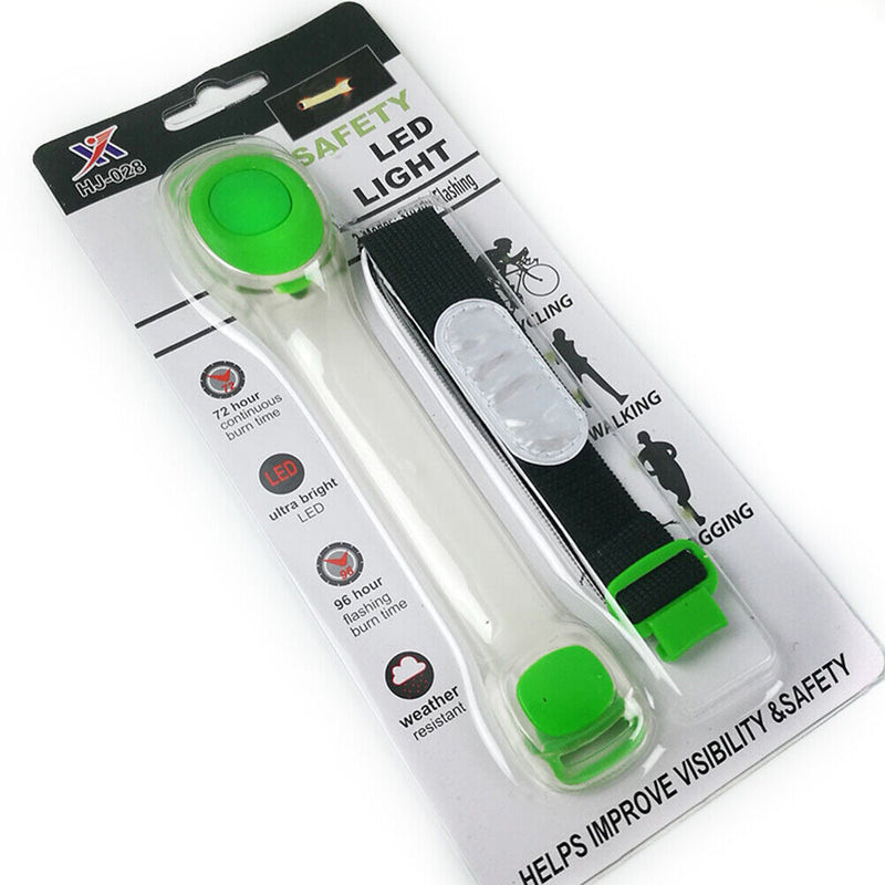 LED Luminous Night Running Arm Band Reflective Safety Warning Belt (Green)
