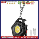 Rechargeable COB LED Keychains Flashlight with Hook 500lm Waterproof Work Lam