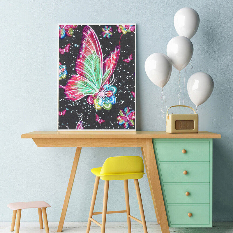 DIY Diamond Butterfly Animal Part Special Shape Rhinestone Painting Kit Newly
