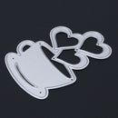 Love Heart Coffee DIY Metal Scrapbook Craft Embroidery Cutting Die Stencils