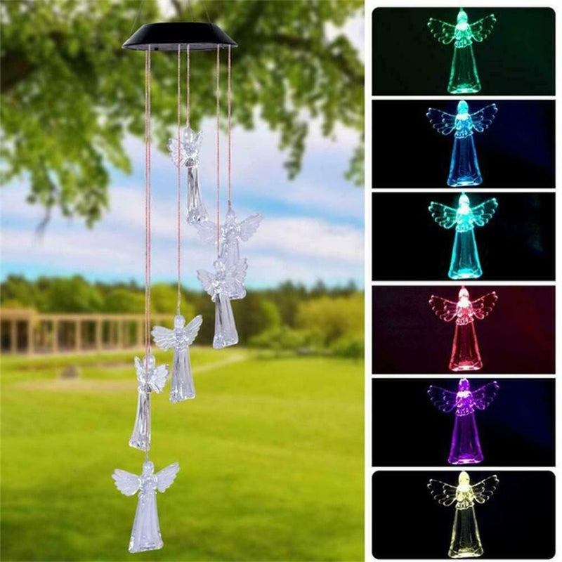 Wind Chime Solar Powered LED Light Changing Garden HOT 2021 Lamp Hanging T8B2