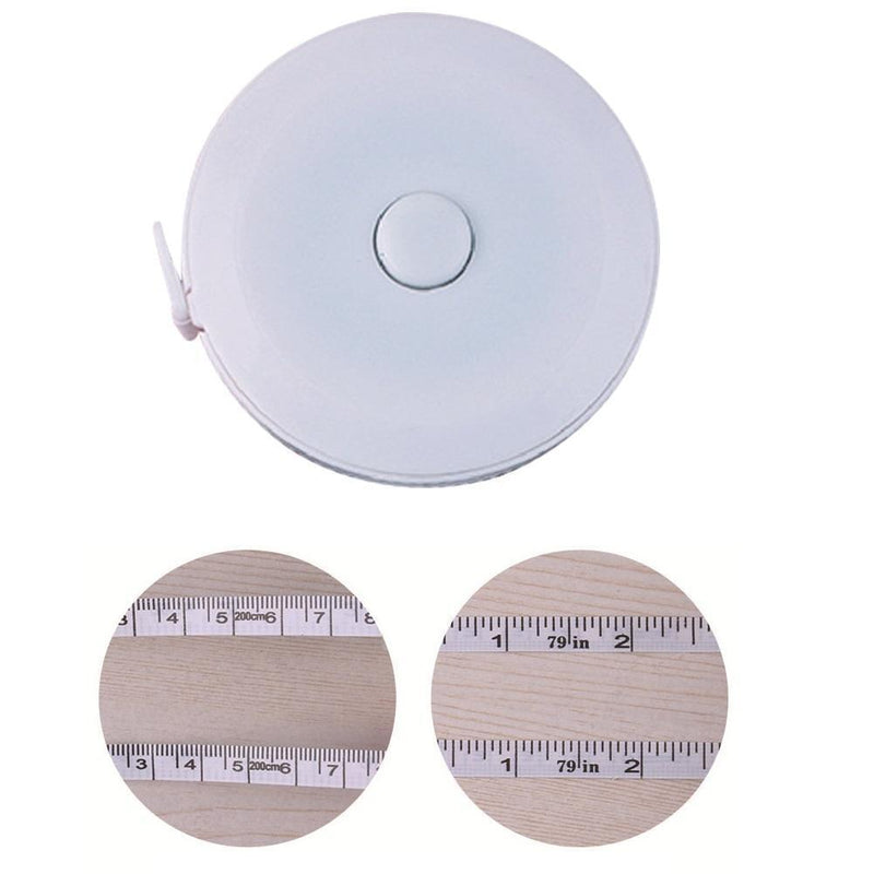 2m Retractable Measure Tape Kid Height Size Gauge Measurement Ruler (White)