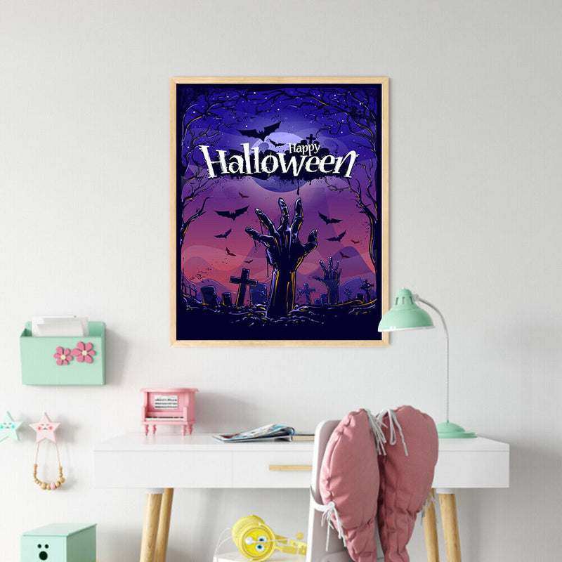 Halloween Cross and Hands Oil Paint By Numbers Kit Frameless Drawing Picture