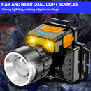 Rechargeable Fishing Flashlight Fishing Light Headlight LED Headlamp Head Torch