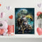 Frameless Oil Paint By Numbers Wolf DIY Canvas Picture Craft Kit for Home Newly