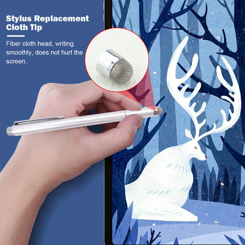 5pcs Laptop Tablet Stylus Pen Cloth Head Smooth Writing Touchscreen Pencil Tips