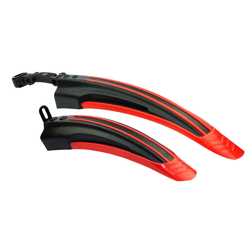 2pcs MTB Bike Mudguard Wings Set Cycling Bicycle Front Rear Fenders (Red) Newly