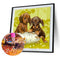 5D DIY Two Puppies Full Round Drill Mosaic Diamond Painting Kit Wall Rhinestone
