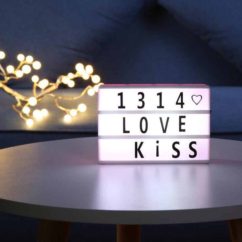 DIY Letter A6 Combination Cinema LED Light Box Battery Powered Lamp (Pink)