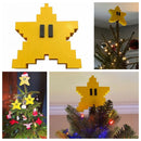 Pixel Starfish Shape Ornament Star Pendant Xmas Tree Topper Cartoon Hanger
