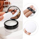 Grid Design Touch Up With Puff Loose Powder Box Mirror Empty Case Makeup Tools