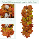 2 pc Artificial Maple Leaf Garlands Autumn Hanging Thanksgiving Christmas Z2H5