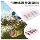 4pcs Minnow Fishing Lures Bait w/ Treble Hooks Crankbait Wobblers Fishing Tackle