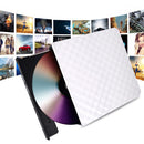 USB 3.0 External DVD Burner CD/DVD ROM CD RW Player Optical Drive (White)