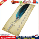 Calligraphy Feather Dip Pen+5 Nib Writing Quill Fountain Pen (Lake Blue) Newly