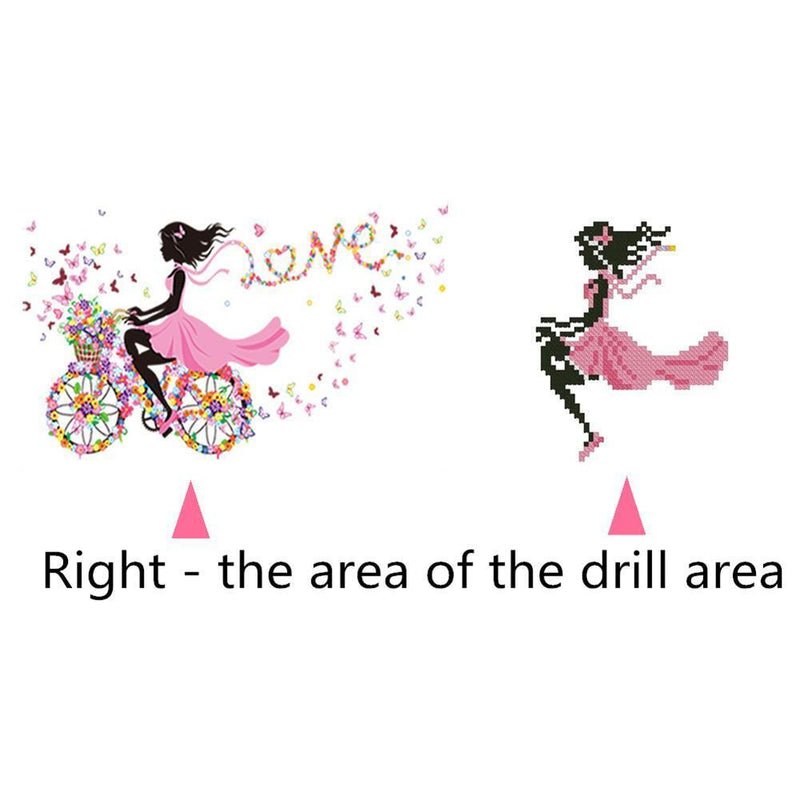 5D DIY Diamond Painting Sweet Girl Love Cross Stitch Embroidery Rhinestones Home