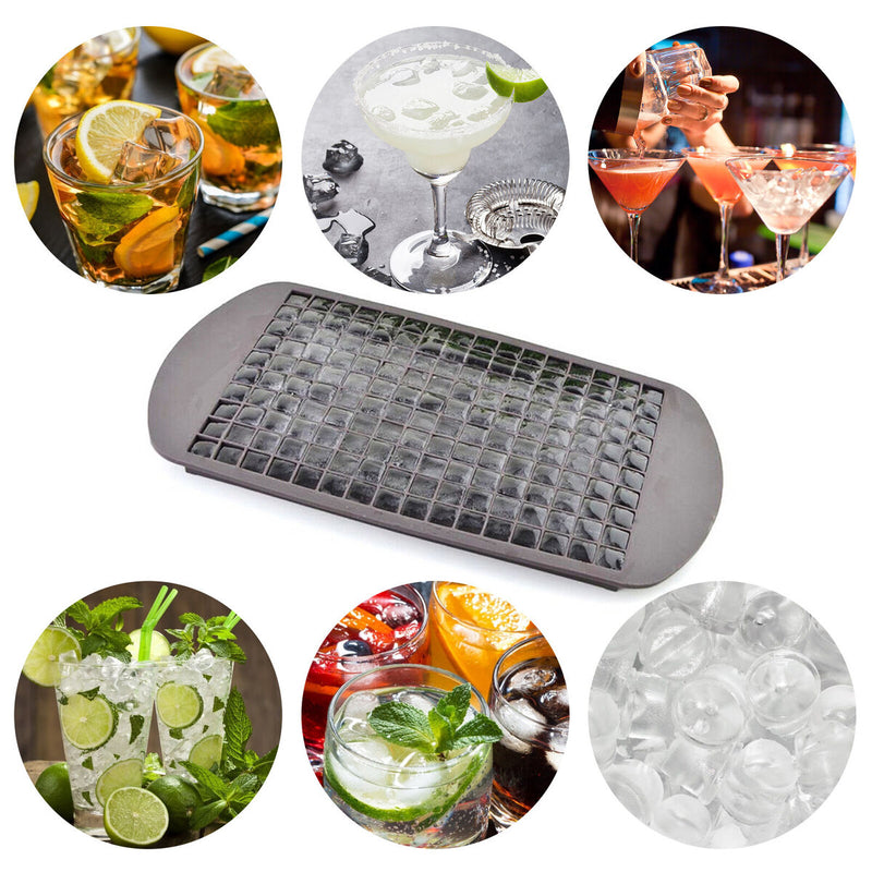 Silicone Mini Ice Cube Trays, 160 Grid Ice Molds, for Chilling Whiskey Cocktail